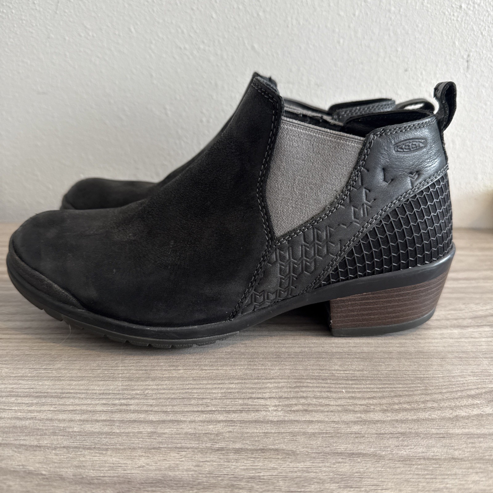 Stivaletti stivaletti KEEN donna Morrison Chelsea in pelle neri taglia 8