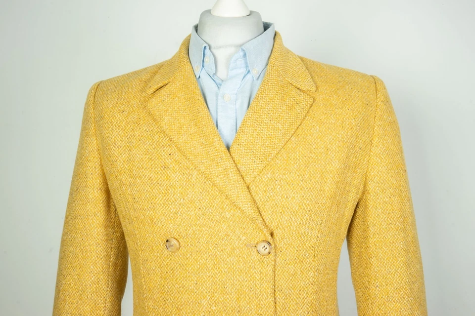 Isaia Napoli Cashmere Double Breasted Women's Jacket Blazer Coat Size 44 - Image 3 of 4