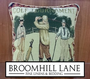 New-Retro-Traditional-Vintage-Woven-Tapestry-18-034-Cushion-Cover-Golf-Gift