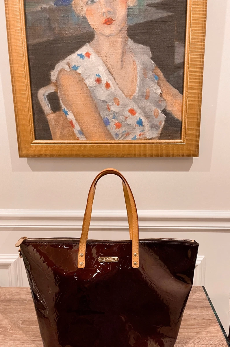 Louis Vuitton Monogram Burgundy Vernis Bellevue GM Tote