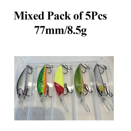 5 piezas señuelos de hundimiento Minnow Down Deep Jerk buceo profundo labio pesca señuelo cebos duros - Imagen 13 de 14