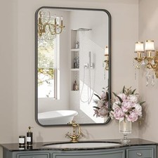 16x24 Black Rectangle Bathroom Mirrors for Over Sink, Bathroom Vanity Mirror