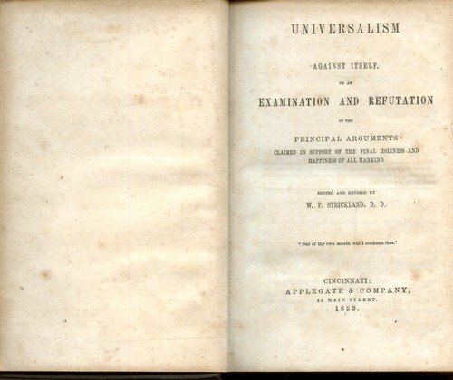 1853 UNIVERSALISM AGAINST ITSELF AN EXAMINATION & REFUTATION HISTORICAL THEOLOGY - Picture 2 of 2