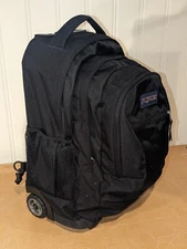 JanSport Driver 8 Rolling Backpack Wheeled Travel Bag - Black TN89 NICE & CLEAN
