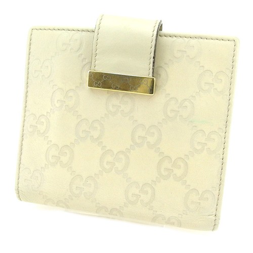 Cartera Gucci Guccisima Beige Dorada Mujer unisex Auténtica Usada T1710