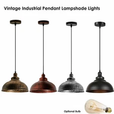 Vintage Industrial Chandelier Light Pendant Shade Retro Metal Ceiling Lights E27