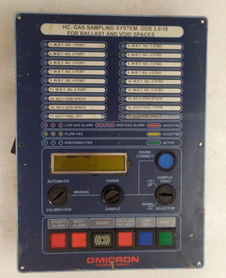 OMICRON OXYGEN OGS 3.0/18 GAS SAMPLING  FRONT OPERTATING PANEL