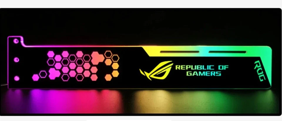 ASUS ROG Logo Graphics Card GPU Holder GPU Support Bracket 5v 3PIN RGB @NO GPU@