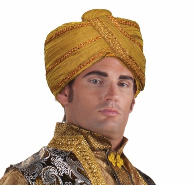 Maharaji Sultan Sheik Turban Headdress Wisemen Hat Costume Accessory