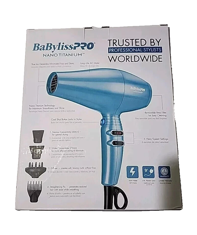 BaByliss PRO Nano Titanium Turbo Xtreme Professional Hair Dryer - Image 3 of 3