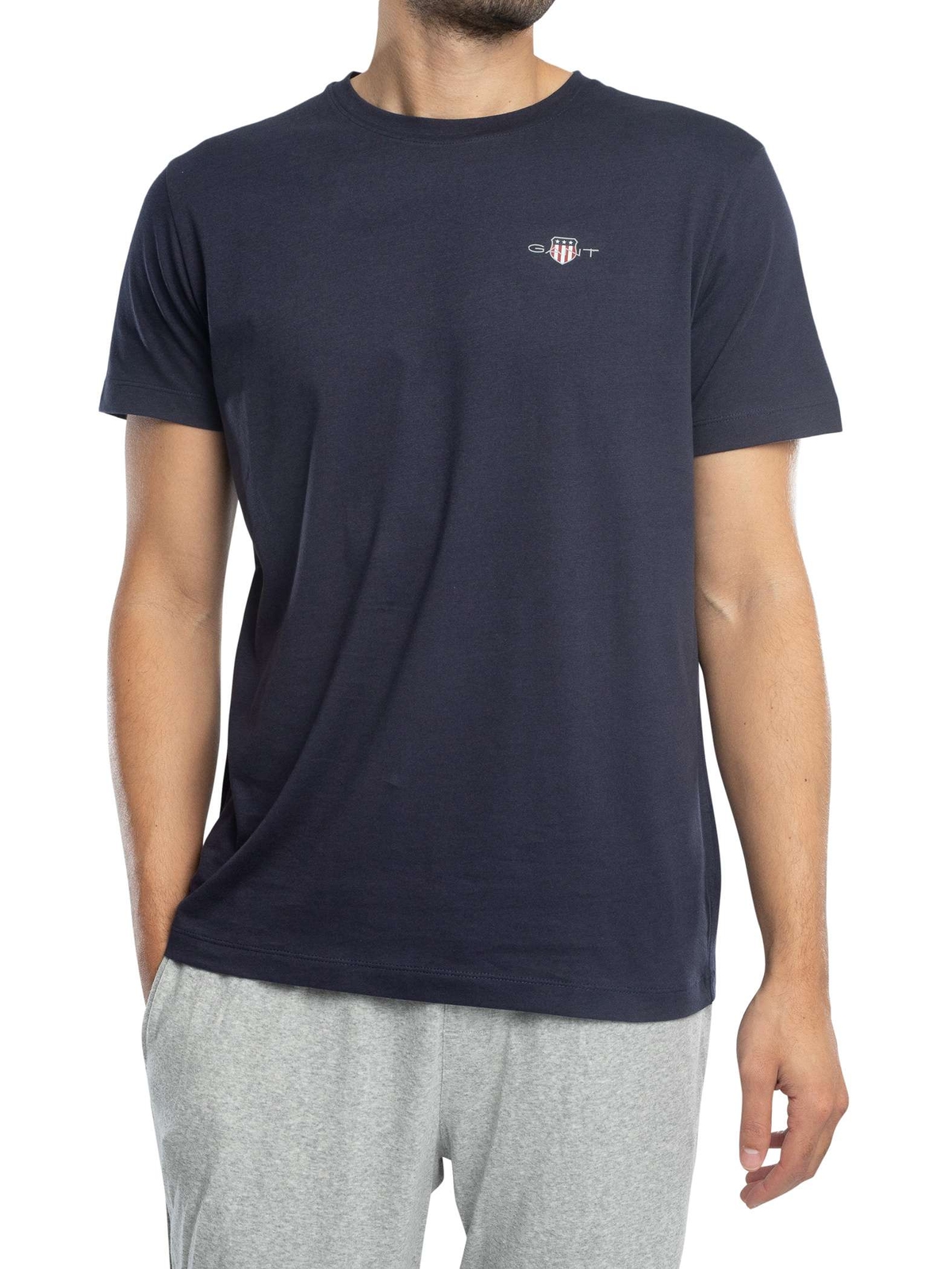 Мужская пижамная футболка GANT Shield синяя 2990₽