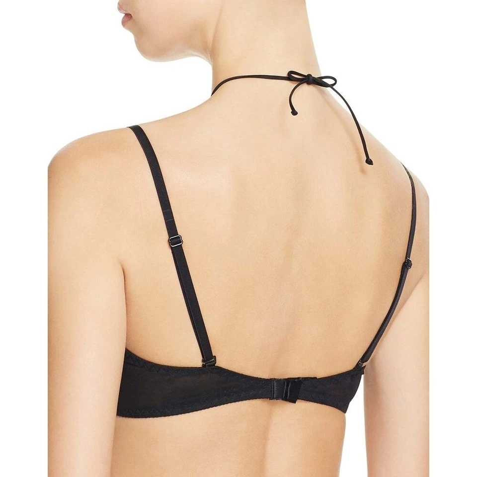 Sujetador bralette de malla transparente de encaje negro talla mediana Cosabella 169515 para mujer Foto 2 de 2