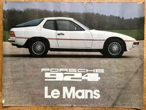 Poster Plakat Porsche 924 Sondermodell Le Mans 1980 Rar Original 102x76cm Ebay
