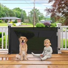 Retractable Baby Gates for Doorways 55 Inch Wide Retractable Dog Gates for the H
