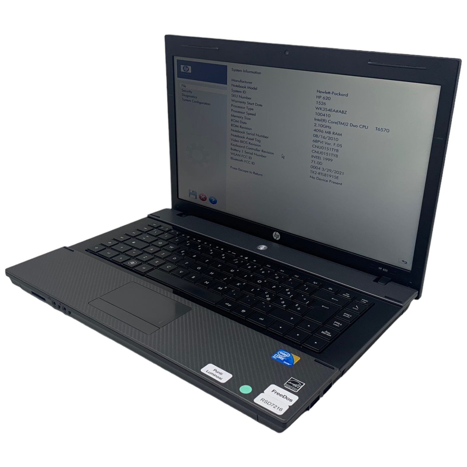 PC Portatile Notebook Usato 15” HP 620 Core 2 Duo 4Gb Ram...