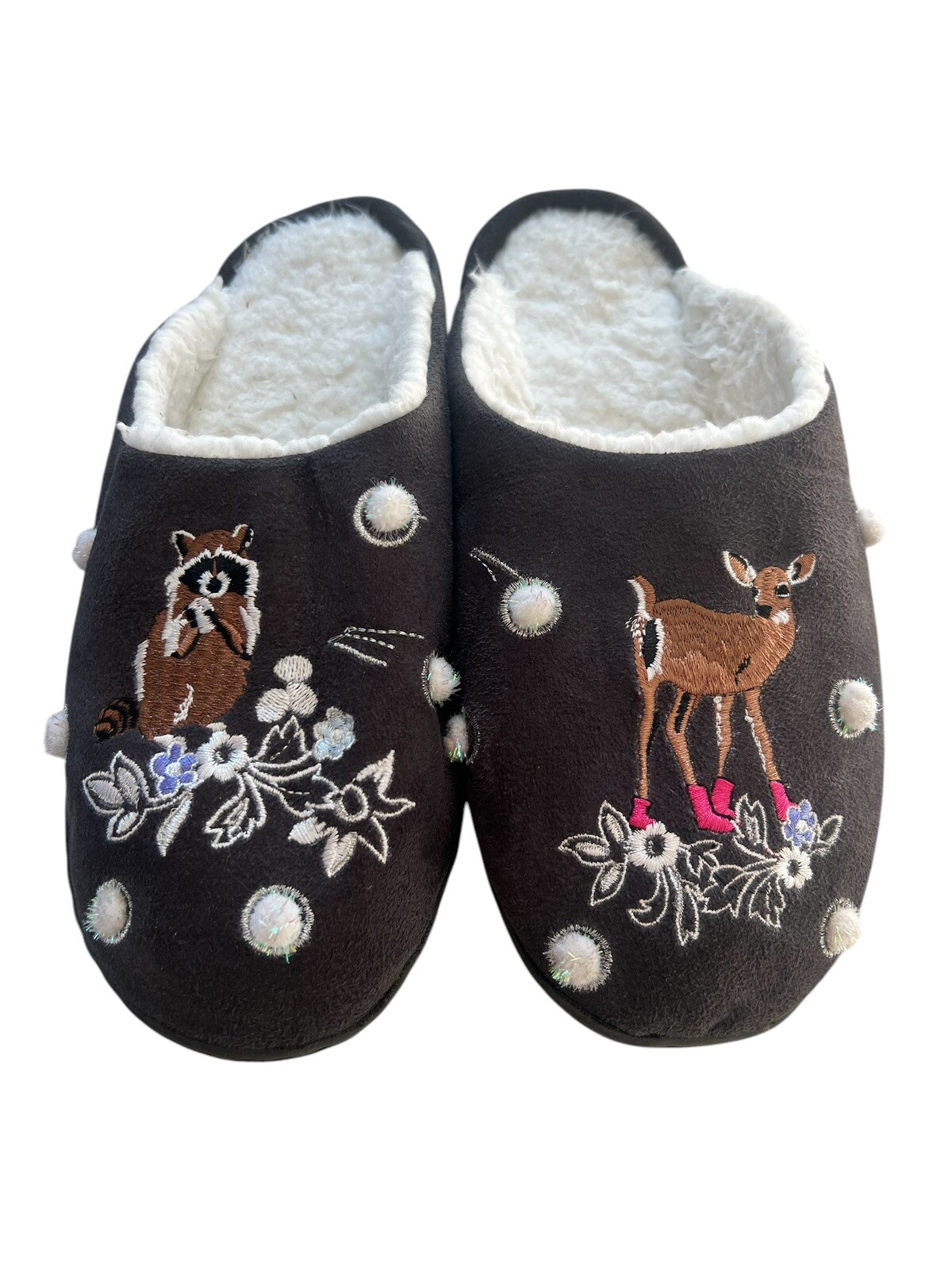 SAOLA Pantofole donna Vera Bradley taglia media 7 8 slip on suola gomma ricamate