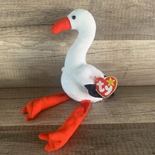 Ty Beanie Baby Zancos La Cigüeña **Raro y Muchos Errores** 1998 Retirado Como Nuevo