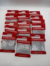 15 New Packages of Silver Cord - 8 yards each - 120 total yards