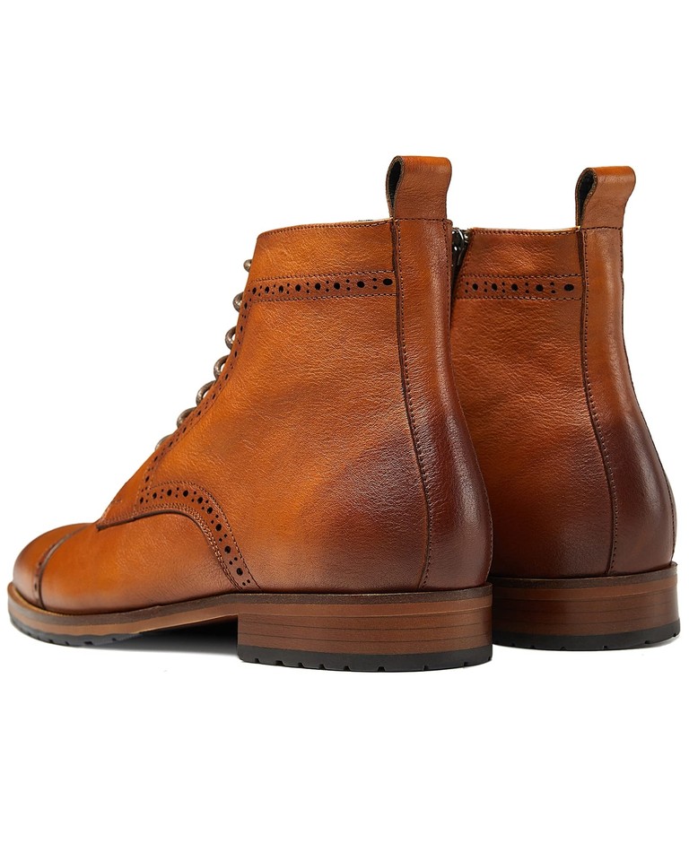 Dockorio Mens motorcycle boots genuine leather combat casual Dress work