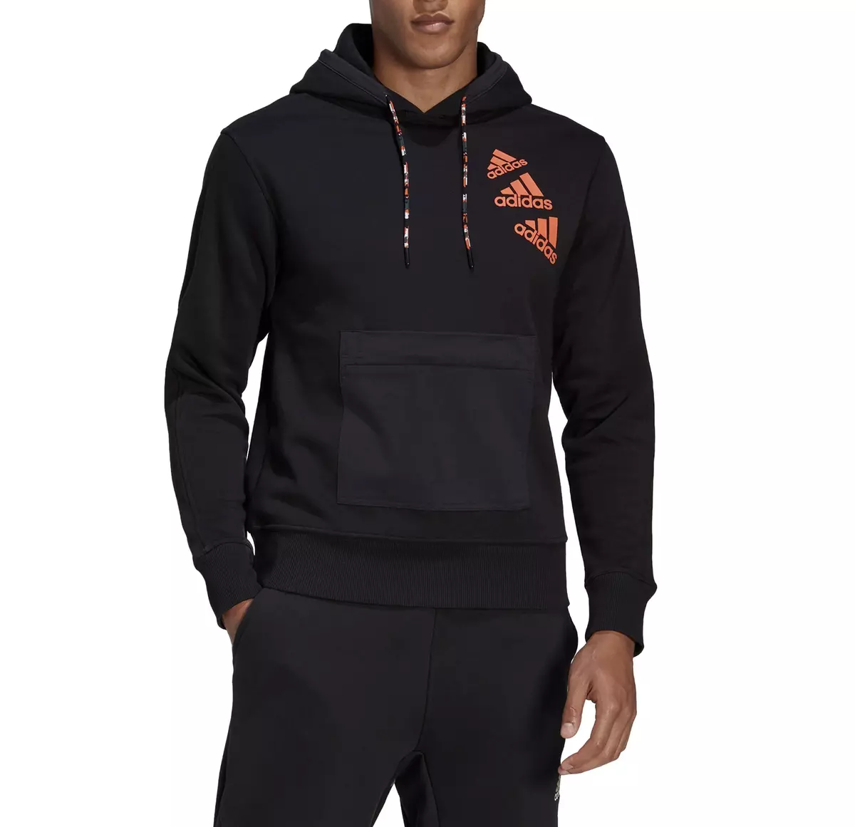 Adidas black best sale hoodie mens