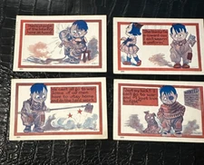 1918 Vintage postcard  lot (PC1-013) posted WWI Military 4 cards