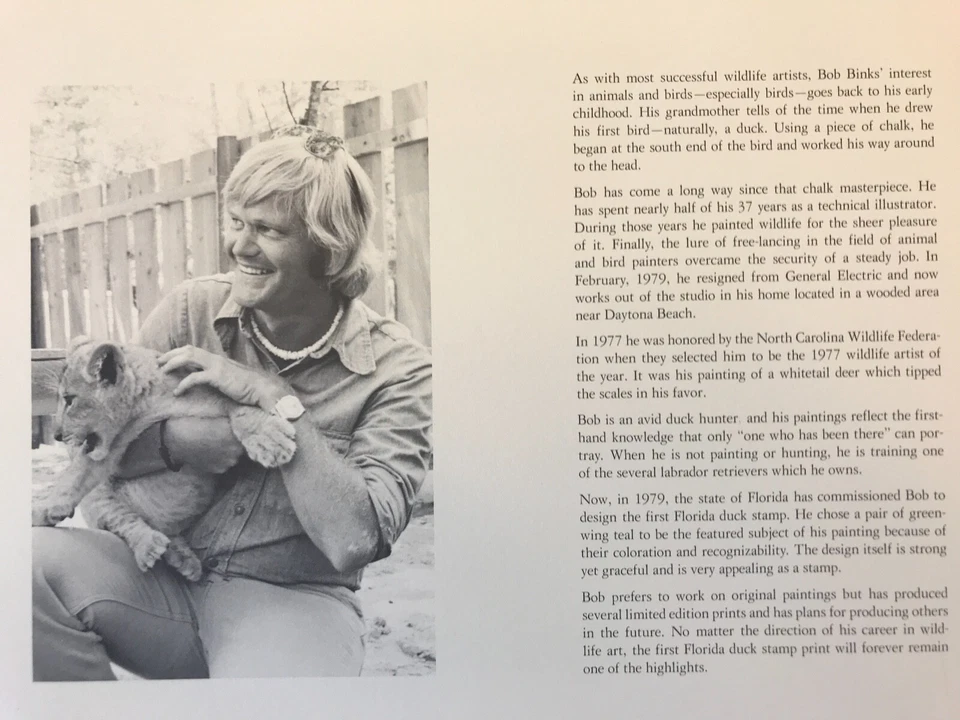 1979 First Florida Waterfowl Bird Stamp Print-Bob Binks- - Image 3 of 3