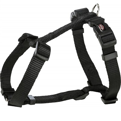 Trixie Premium H-Geschirr schwarz für Hunde unterwegs Erziehung