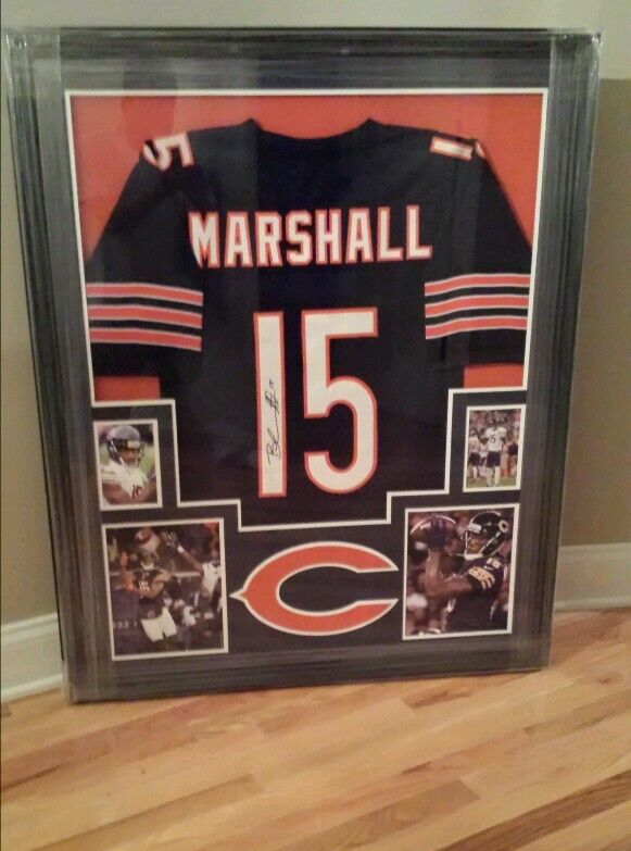 Brandon Marshall autograph framed jersey chicago bears New York jets