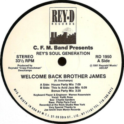 C.F.M. Band Presents Rey's Soul Generation - Welcome Back Brother James (12'') (V