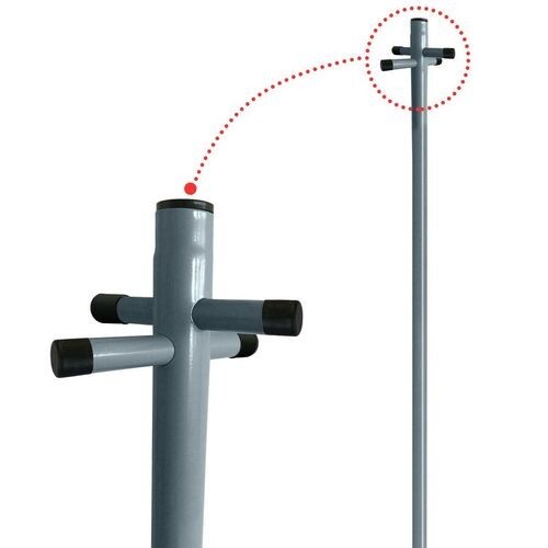 Poste de ropa de acero galvanizado 2,4 m exterior resistente poste línea de lavado soporte - Imagen 12 de 14