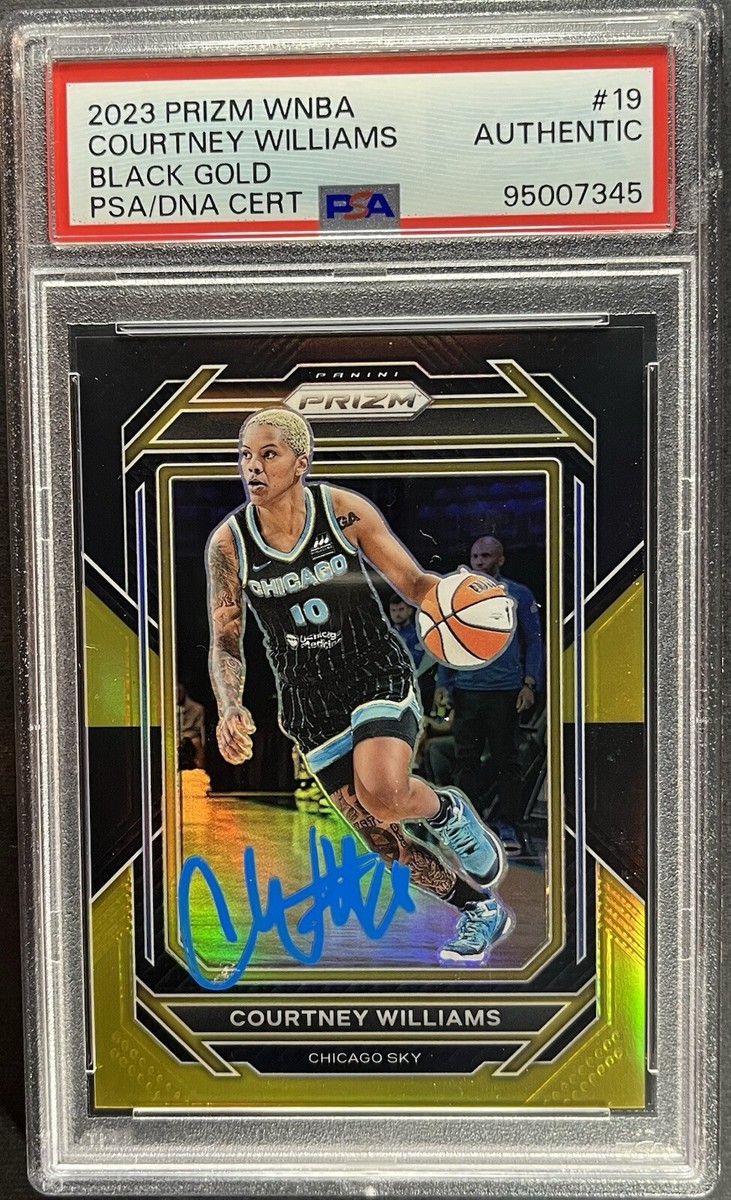 Courtney Williams Signed 2023 Prizm 19 WNBA Black Gold /5 PSA DNA