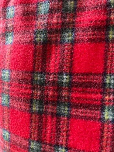 Small Dog Anti-pil Twisted Fleece Snood Red Check (up to 13" neck) - Picture 3 of 3