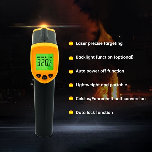 Digital Infrared Thermometer Laser Temperature Meter Non-contact IR LCD Detector - Bild 16 von 28