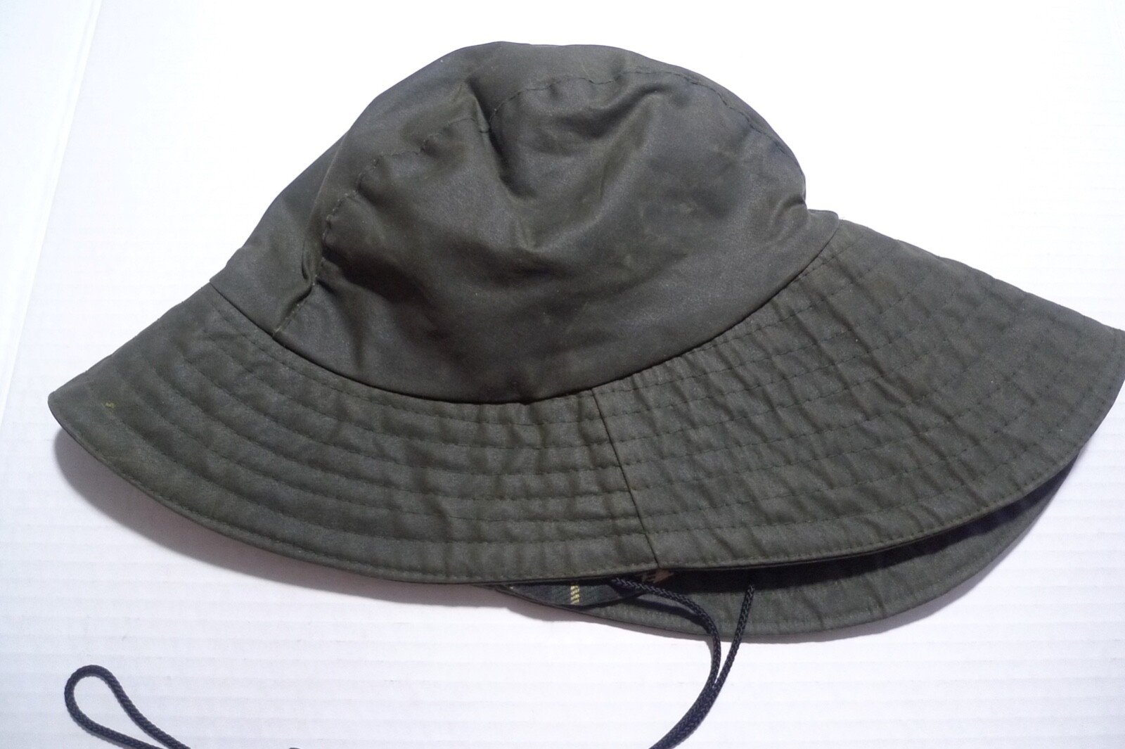 BARBOUR D565 WAXED COTTON THORNPROOF SOU'WESTER HAT … Gem