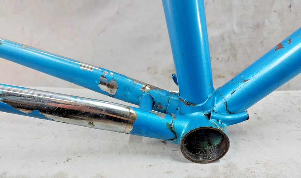 Juego de cuadro de bicicleta de carretera Maruishi 1981 58 cm grande japonés acero cromado remitente de EE. UU. Foto 4 de 4