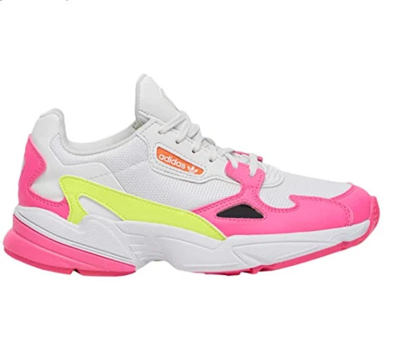 Adidas Women s Original Falcon Sneaker Shock Pink Solar Yellow