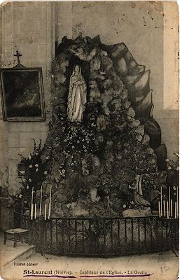 CPA AK St-LAURENT - Innenraum der Kirche - Die Grotte (456409)