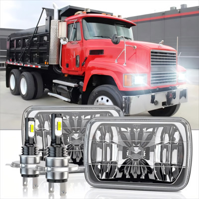 7X6'' 5X7'' DRL LED Headlights Sealed Beam For Mack CH CH600 MS300P CS200P Truck