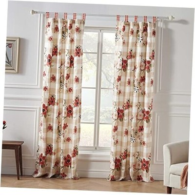  Wheatly Farmhouse Gingham Curtain Panels (Set of Panel Pair 84-inch L Truffle