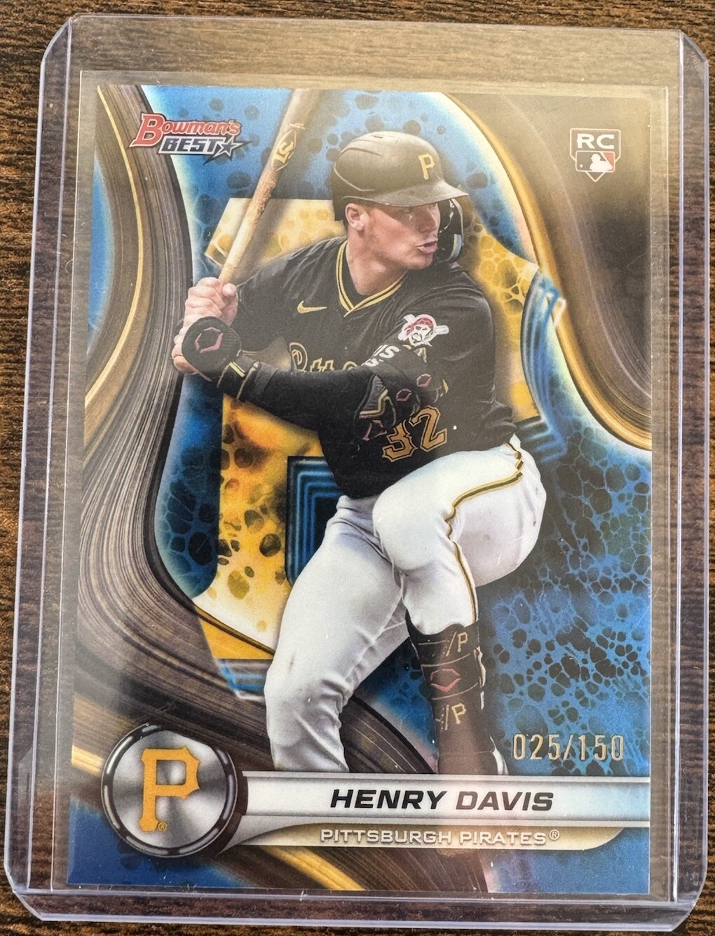 Henry Davis (RC) 2024 Bowman's Best Rookie /150 Blue Refractor #50
