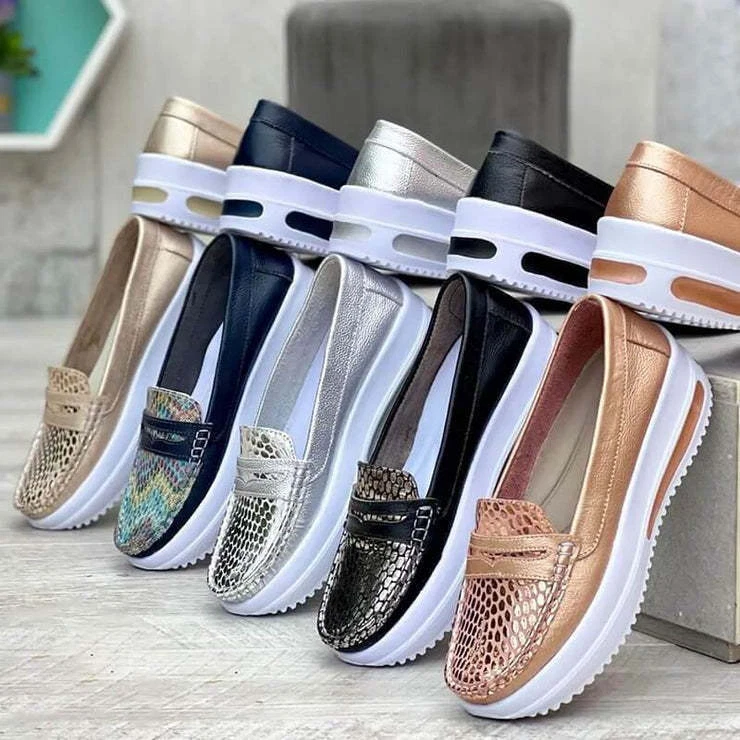 Women's Sneakers Shoes Summer Slip On Flat Casual Sport Platform Walking fashion - Image 2 of 4