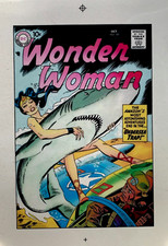 Color Production Art WONDER WOMAN #101 cover, ROSS ANDRU art, 8.5x11