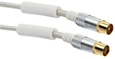Schwaiger Antennenkabel 2m IEC Stecker Buchse Koax Kabel 110dB TV SAT HDTV 075