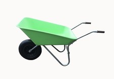 85L LIME PLASTIC WHEELBARROW WITH BLACK PNEUMATIC WHEEL - EXCELLENT QUALITY
