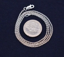 Tarnish-Free Diamond Cut Rope Chain Necklace Real 925 Sterling Silver ALL SIZES