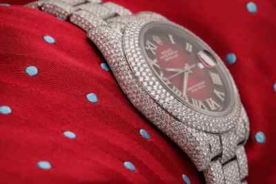 Rolex Datejust II 41 mm 116300 Red Vignette Roman Diamond Dial