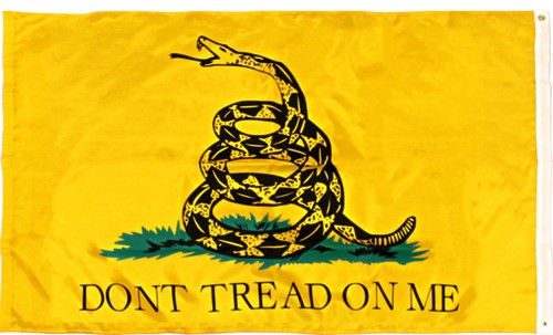 2x3 Gadsden Don't Tread On Me Yellow Snake Double Sided 2ply Flag 2'x3' Banner - 第 3/3 張圖片