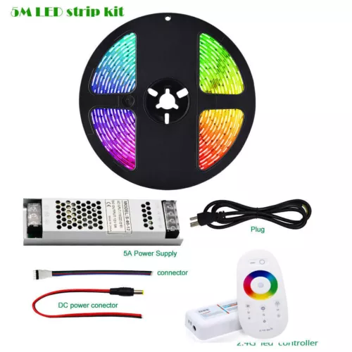 5050 RGB RGBW LED Strip light +RF 2.4G Remote Controller +DC 12V  Power Kit