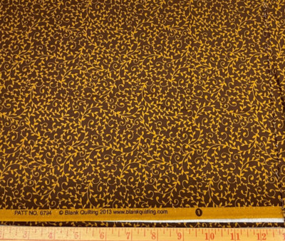 BLANK QUILTING - SAMSARA VINES #6794-COCOA BY MARY KOVAL (2013)--1 YARD