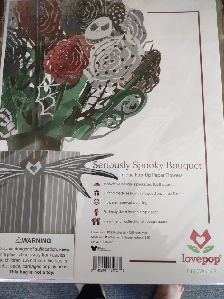 Lovepop Flores Seriously Spooky Pesadilla Antes de Navidad Disney Jack Foto 4 de 4